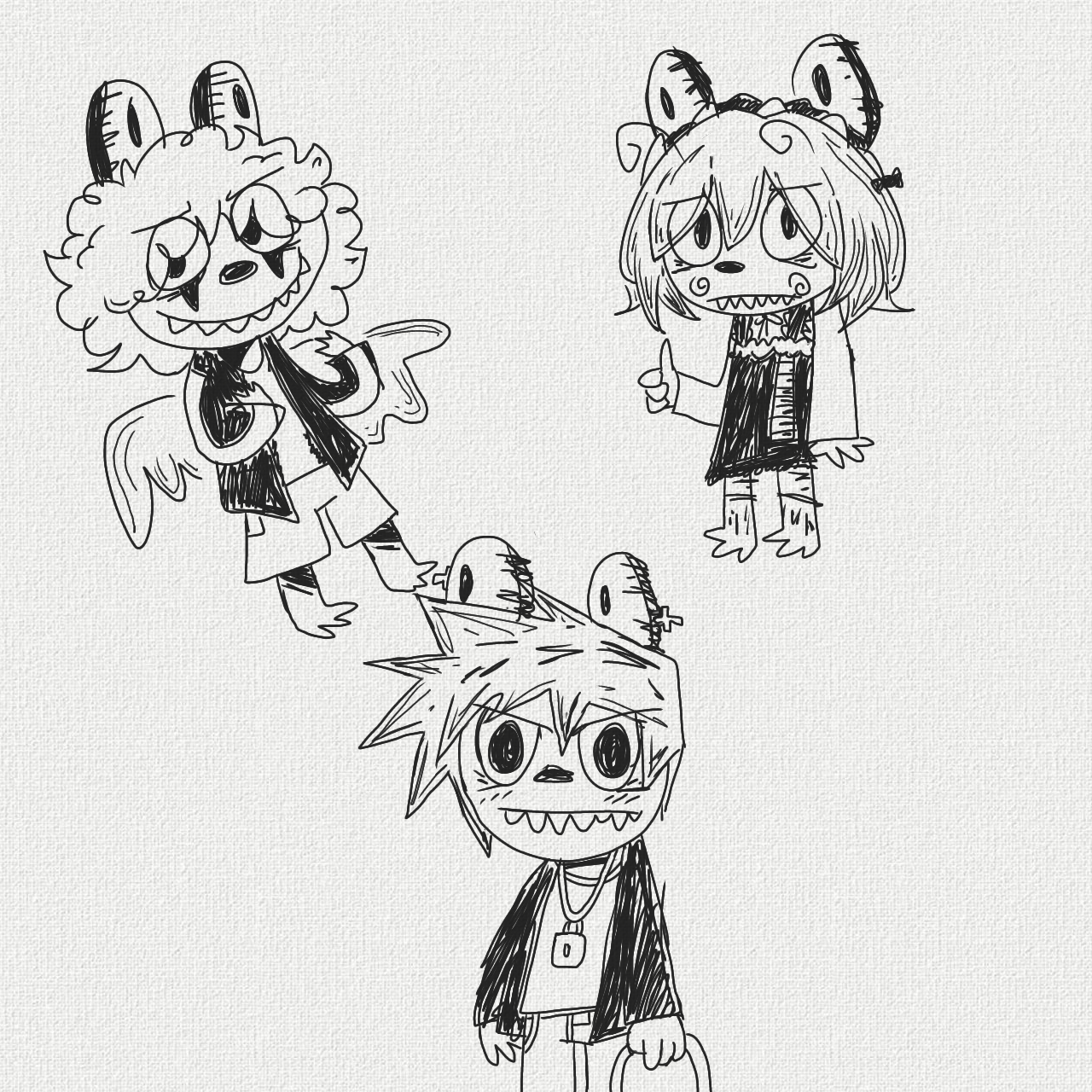 little drawing of misael, diego, and me.